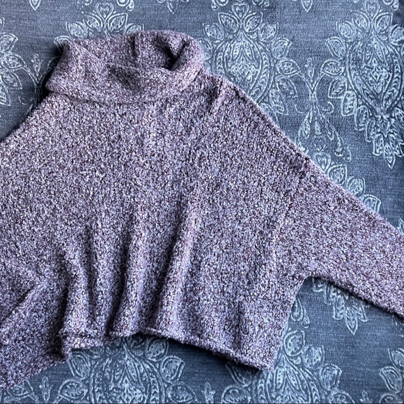 Free People BFF Cowl Neck Sweater Grape Hyancith M - Picture 5 of 10